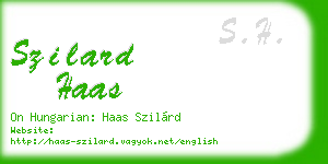 szilard haas business card